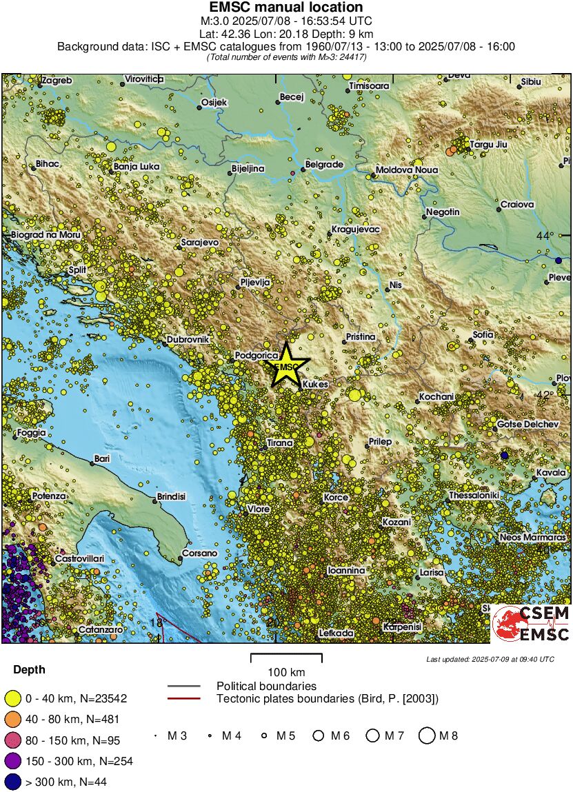 regional historical seismicity