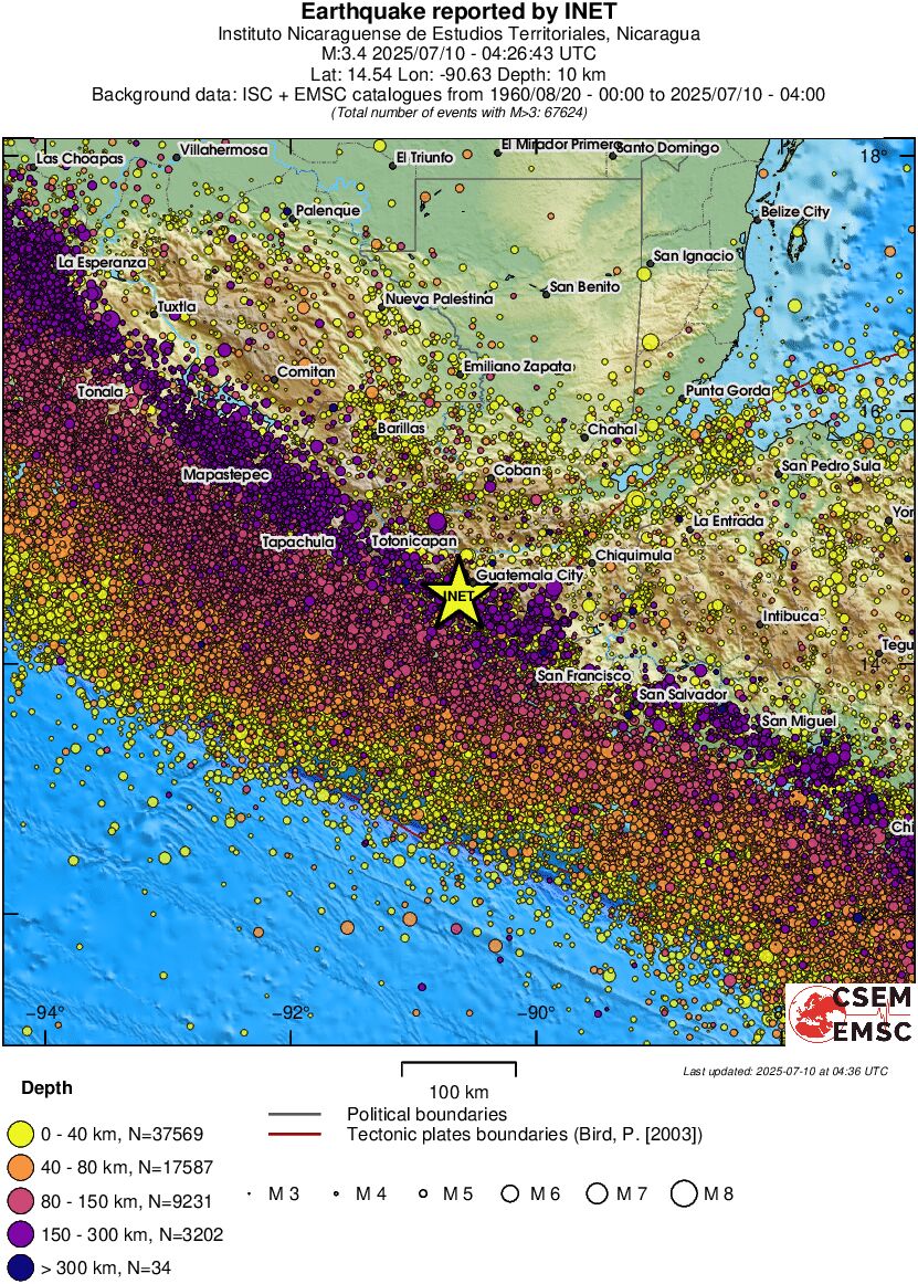 regional historical seismicity