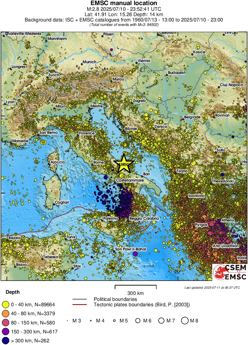 wide historical seismicity