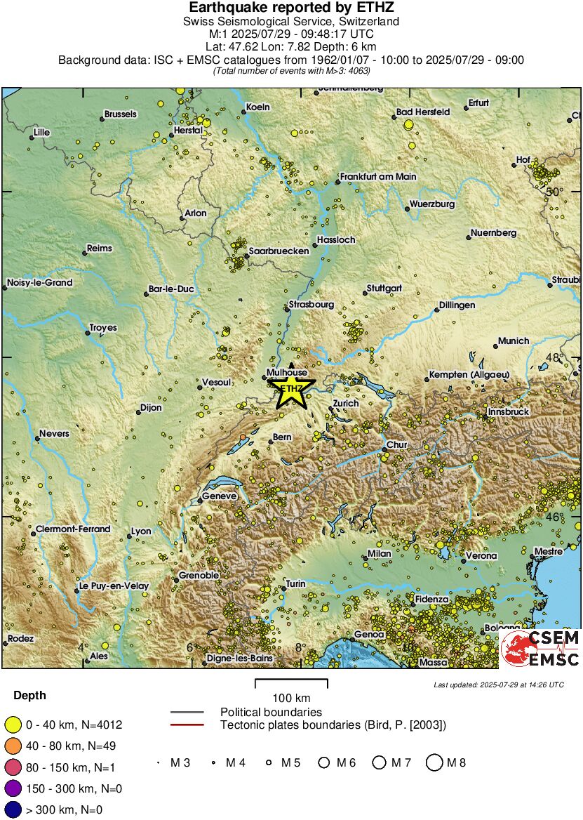 regional historical seismicity