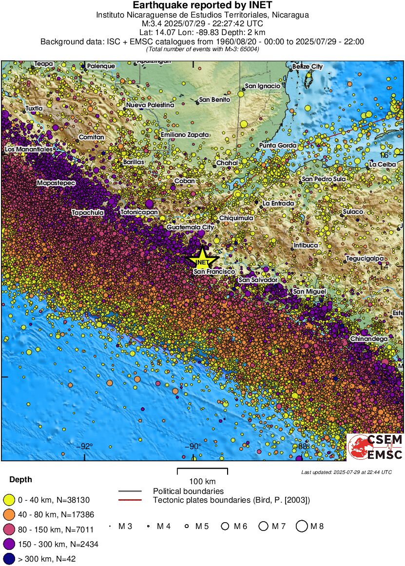 regional historical seismicity