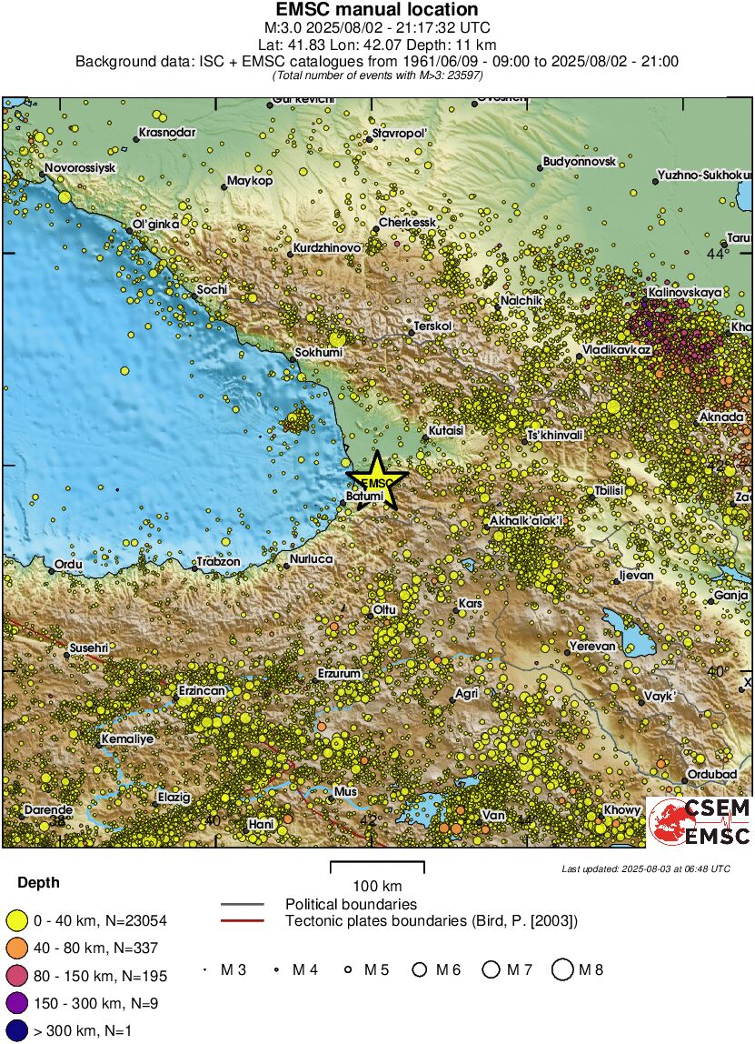 regional historical seismicity