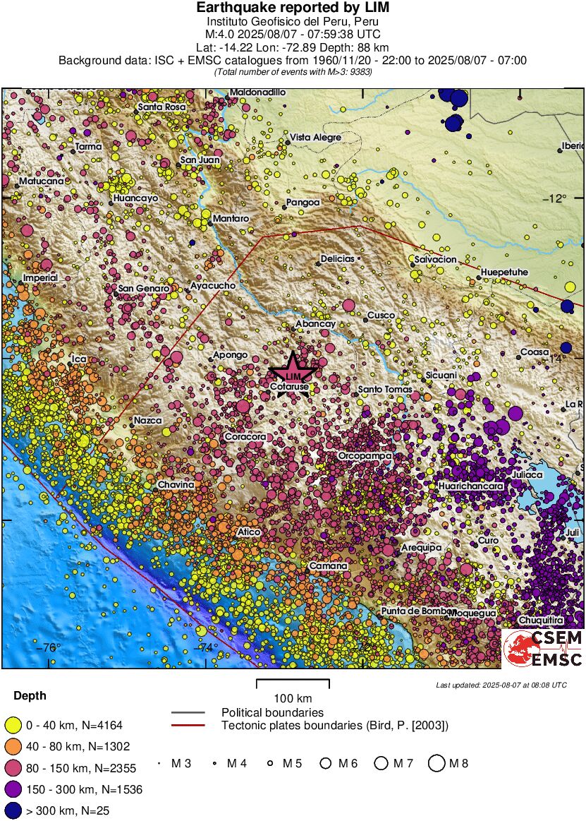 regional historical seismicity
