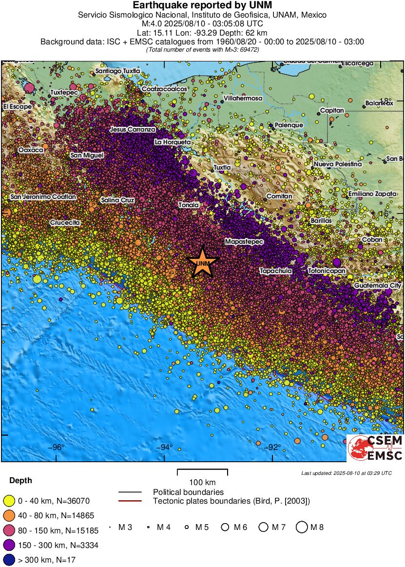 regional historical seismicity