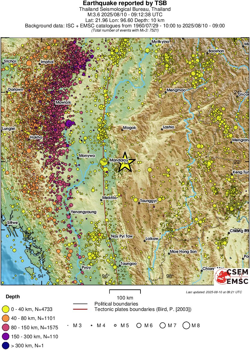 regional historical seismicity