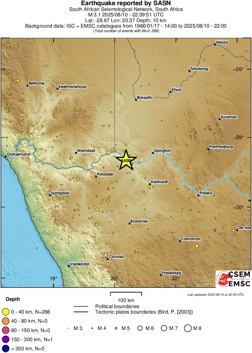 regional historical seismicity