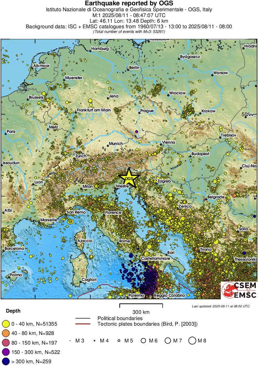 wide historical seismicity