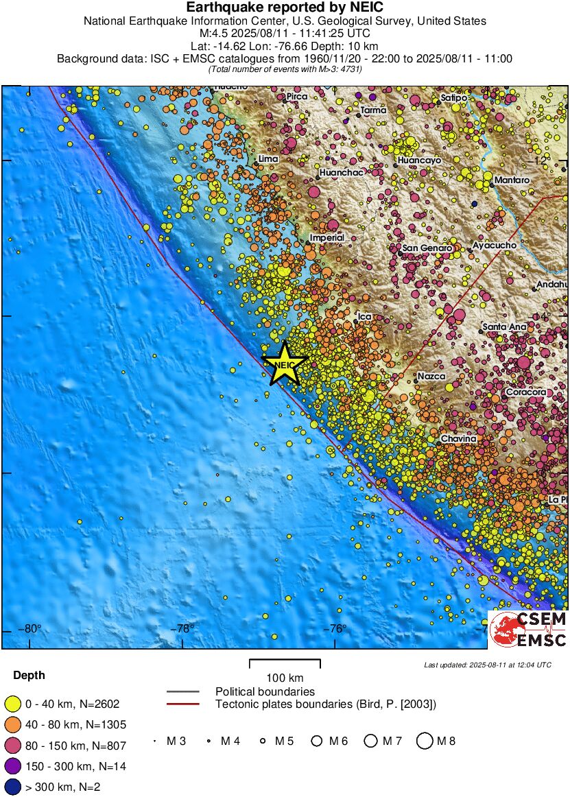 regional historical seismicity
