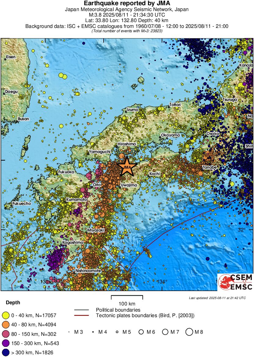 regional historical seismicity