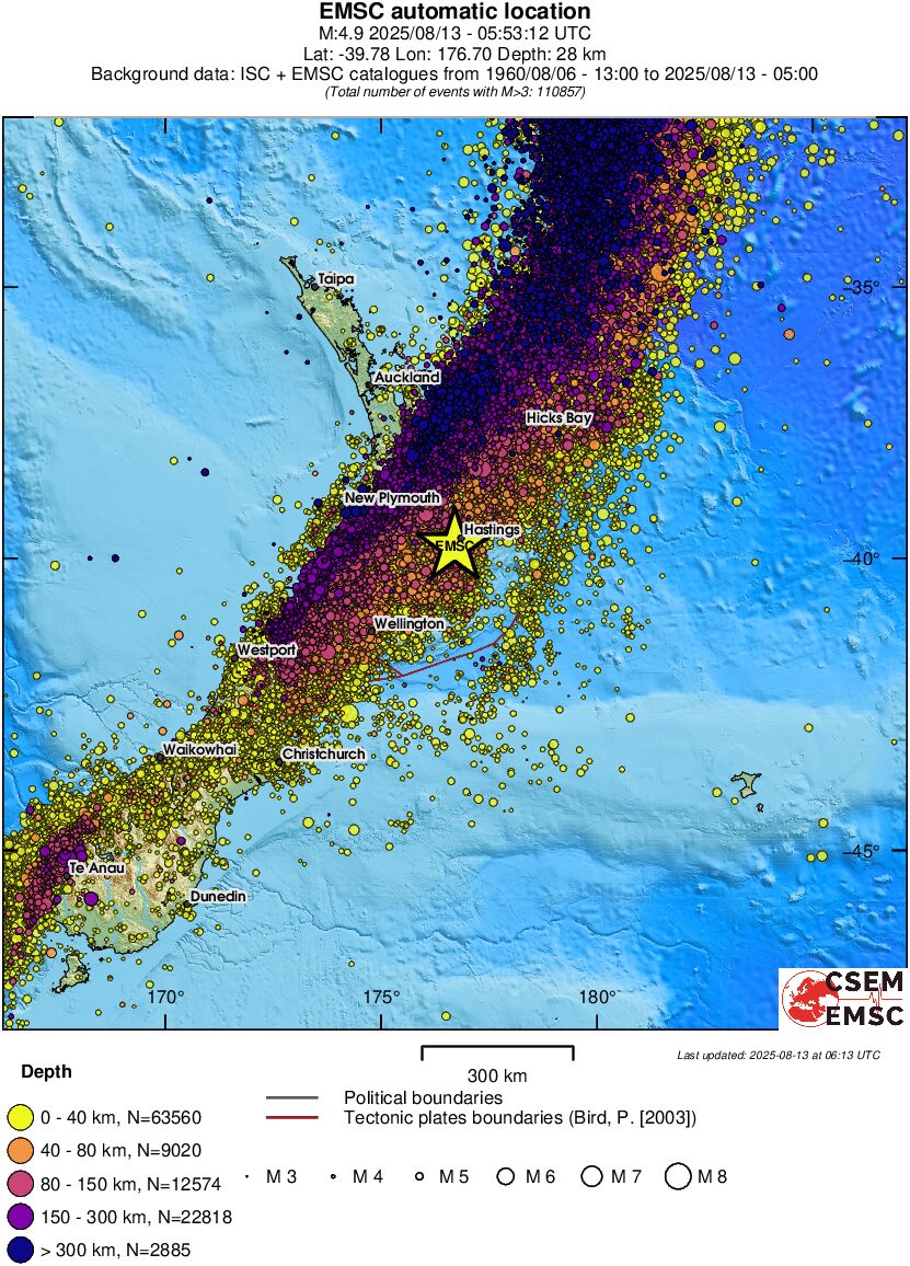 wide historical seismicity