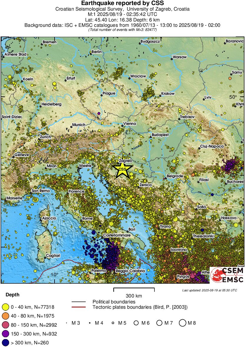 wide historical seismicity