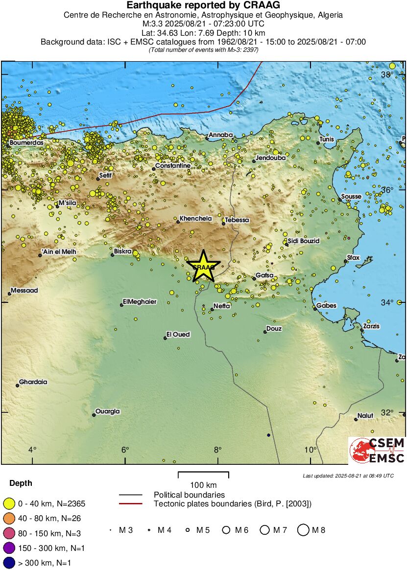 regional historical seismicity