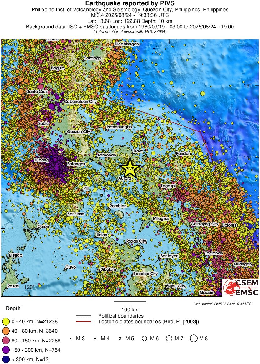 regional historical seismicity