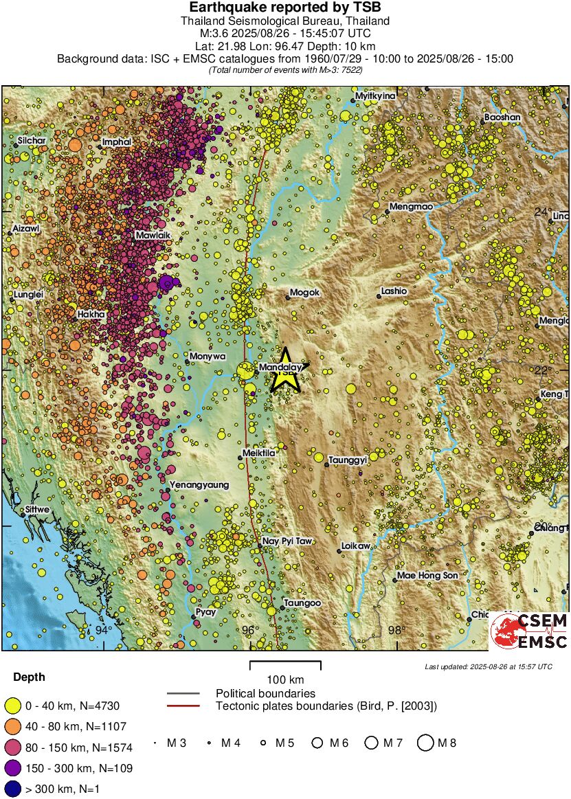 regional historical seismicity