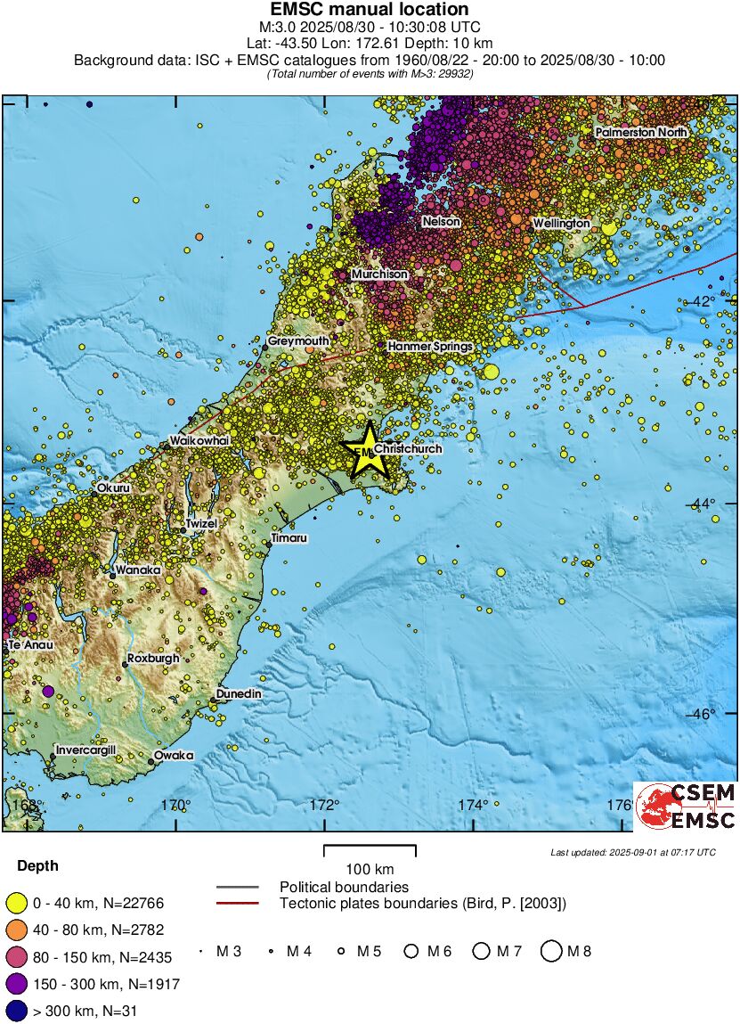 regional historical seismicity