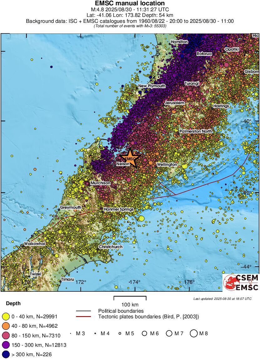 regional historical seismicity