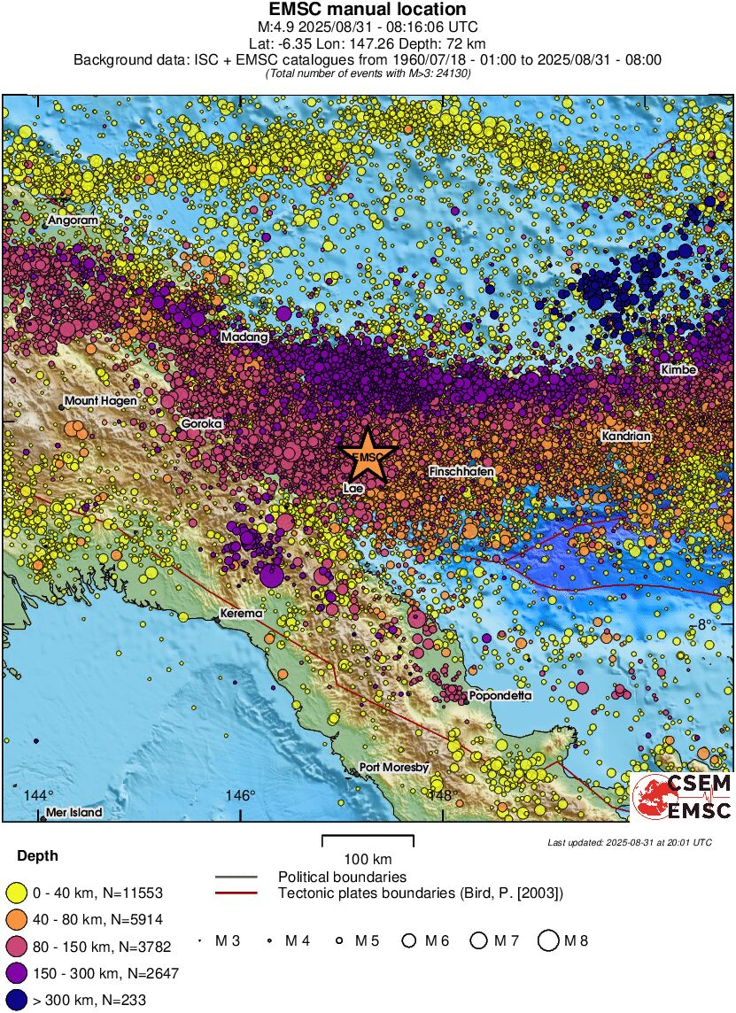 regional historical seismicity