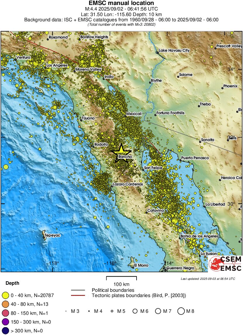 regional historical seismicity