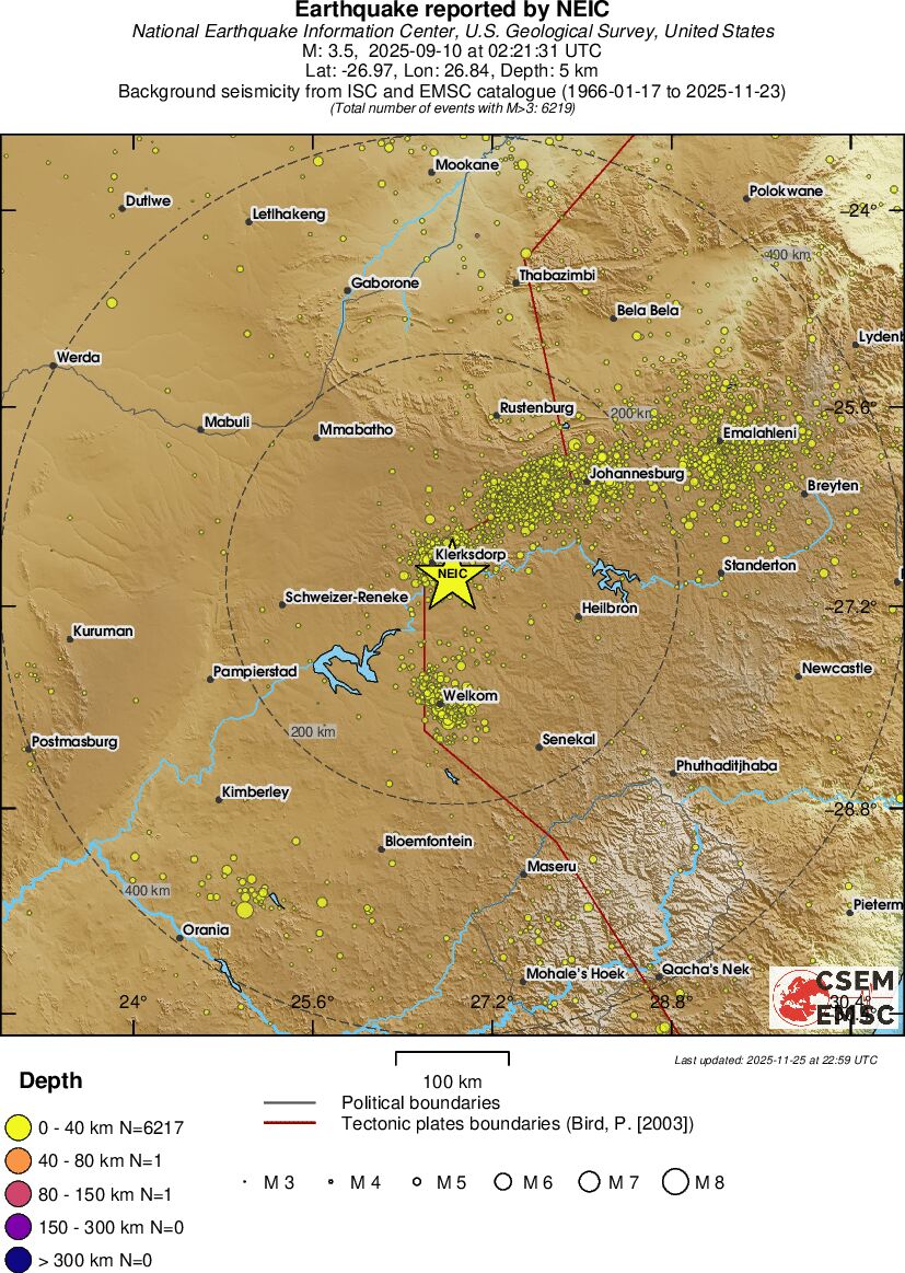 regional historical seismicity