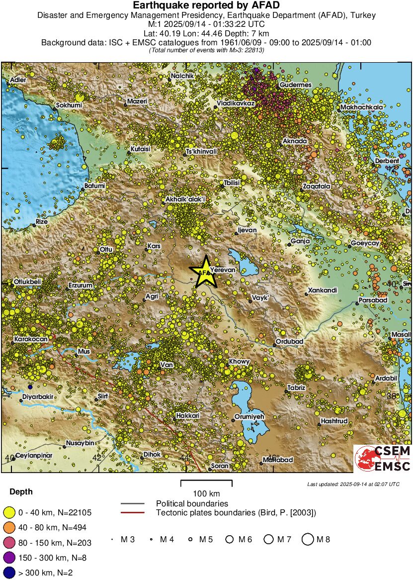 regional historical seismicity