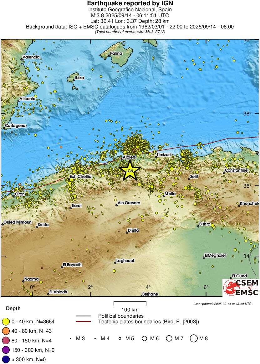 regional historical seismicity