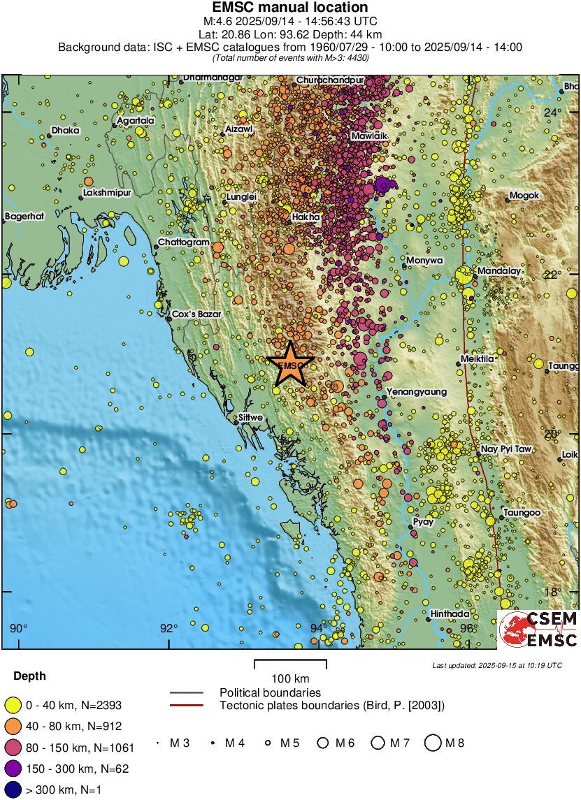 regional historical seismicity
