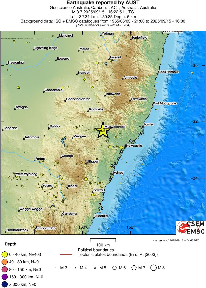 regional historical seismicity