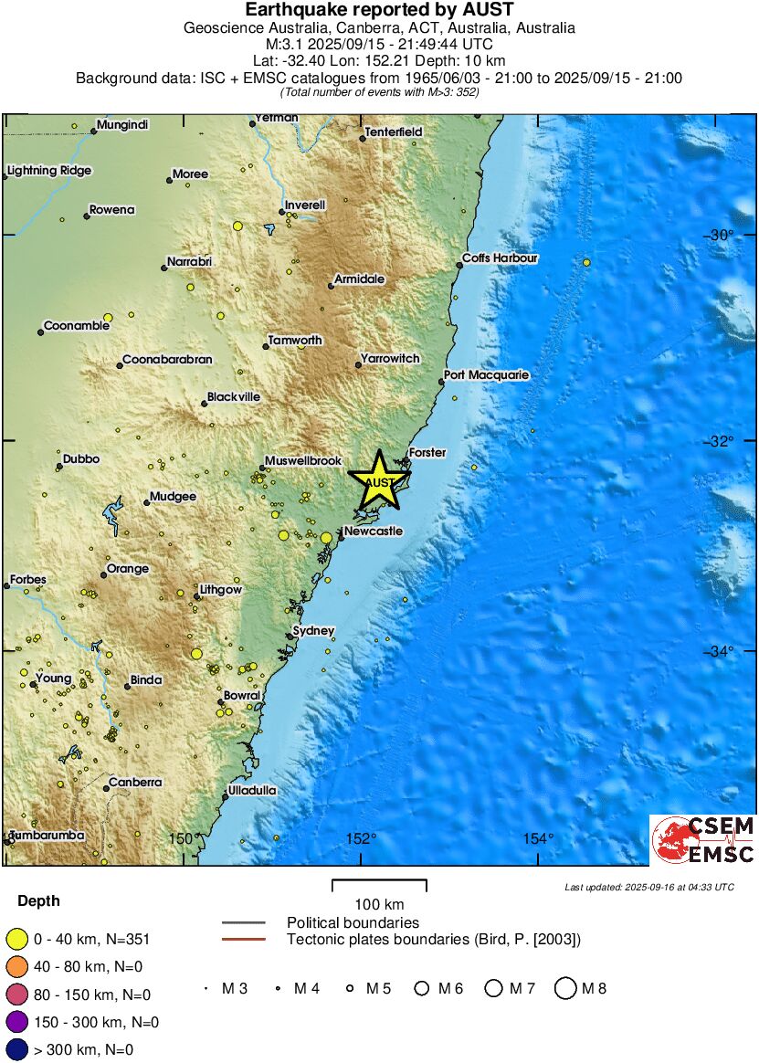 regional historical seismicity
