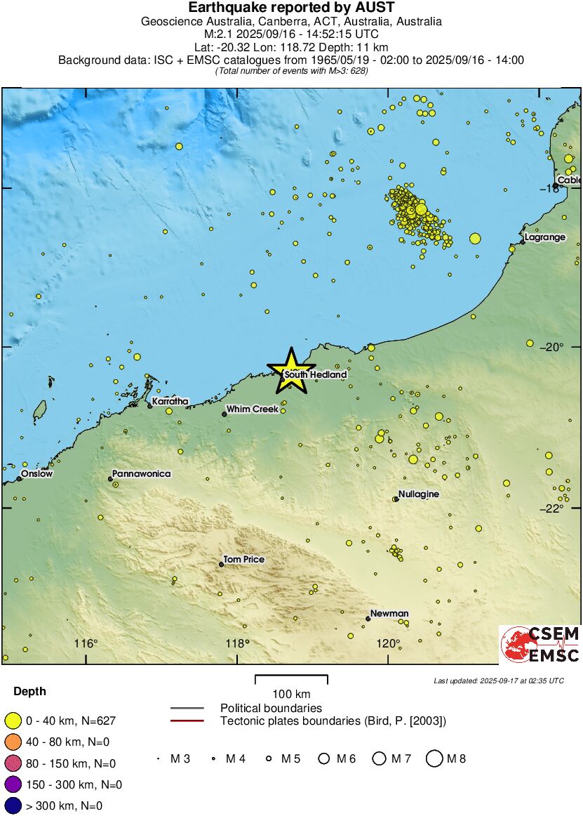 regional historical seismicity