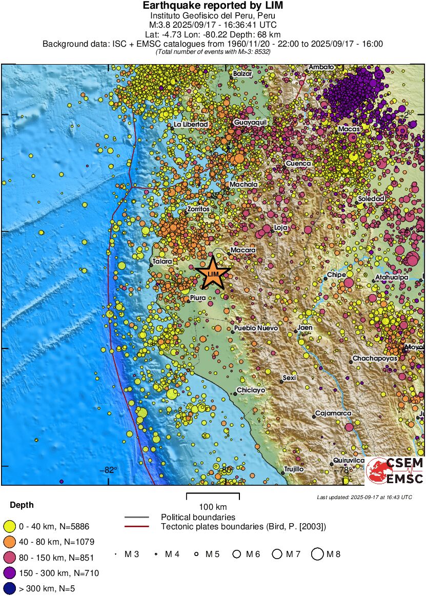 regional historical seismicity