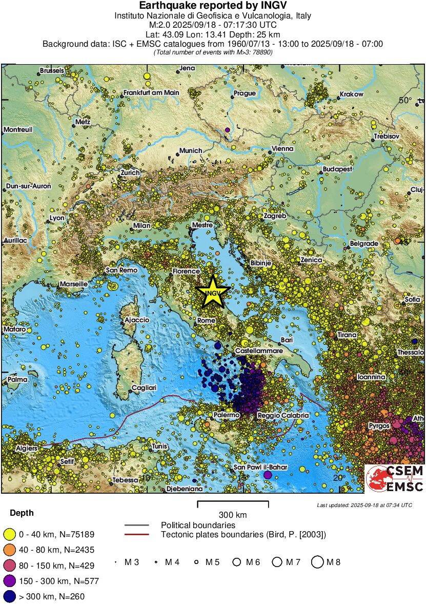 wide historical seismicity