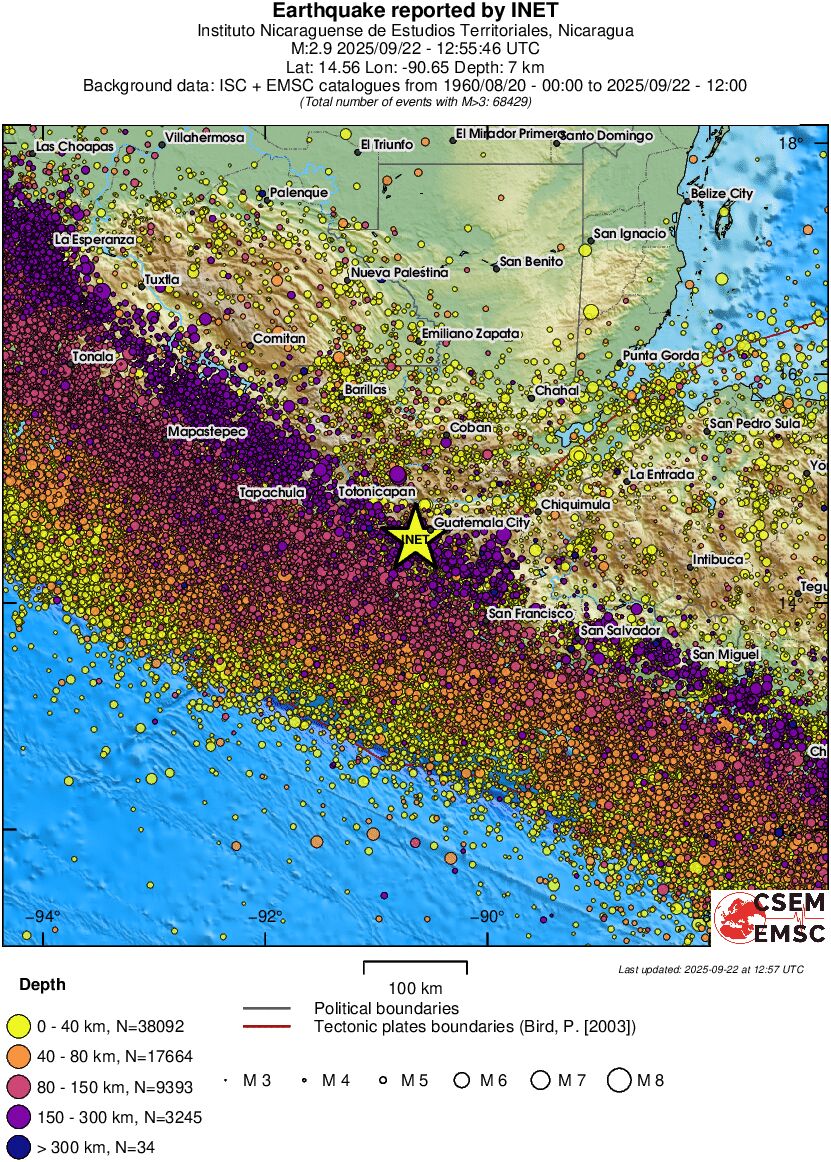 regional historical seismicity