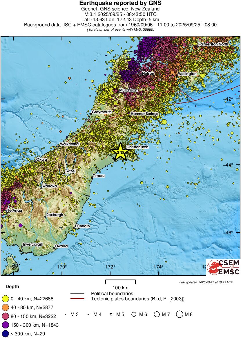 regional historical seismicity