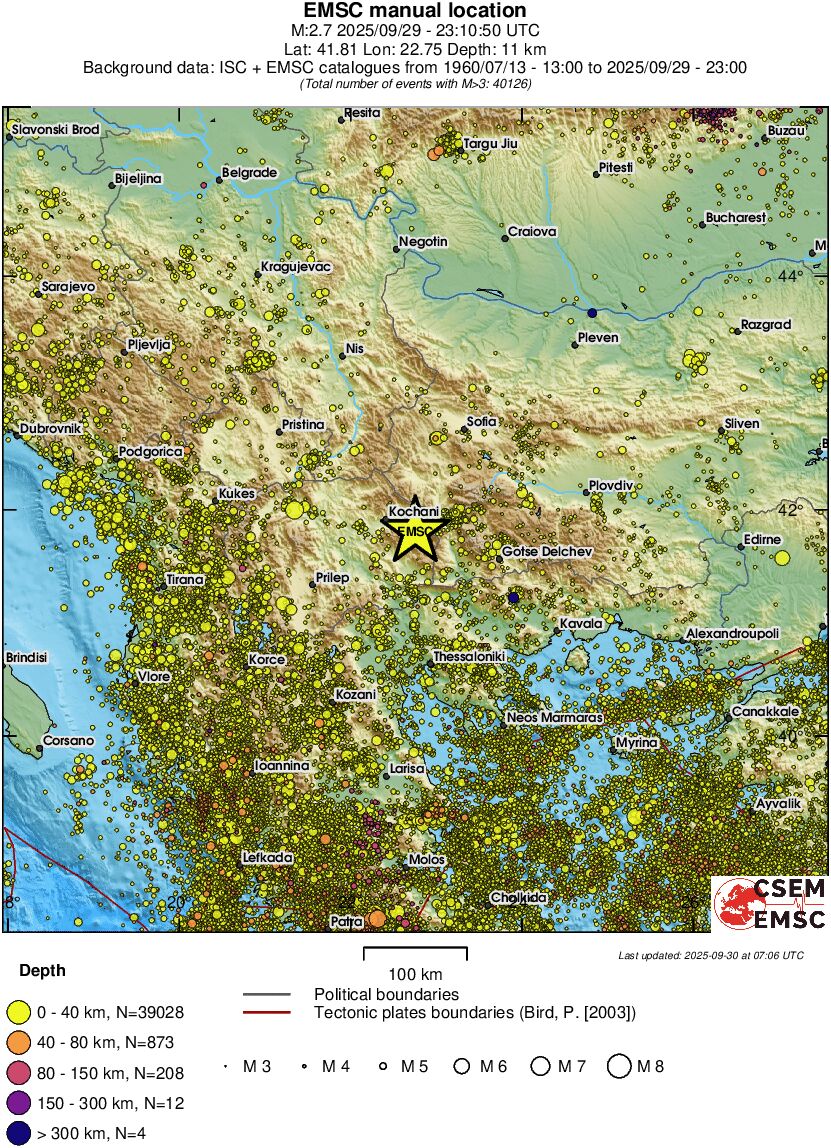regional historical seismicity