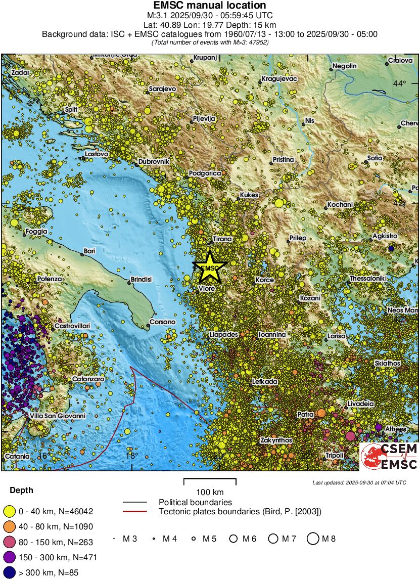 regional historical seismicity