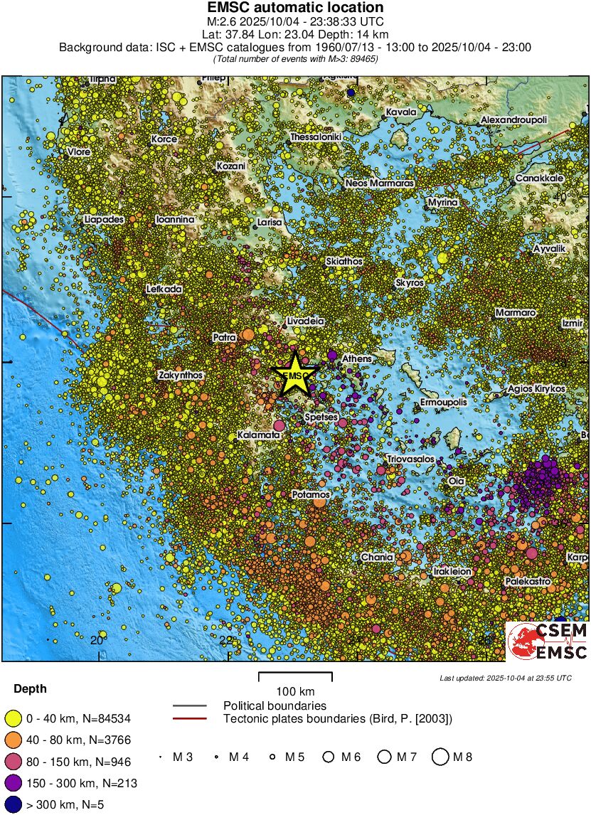 regional historical seismicity