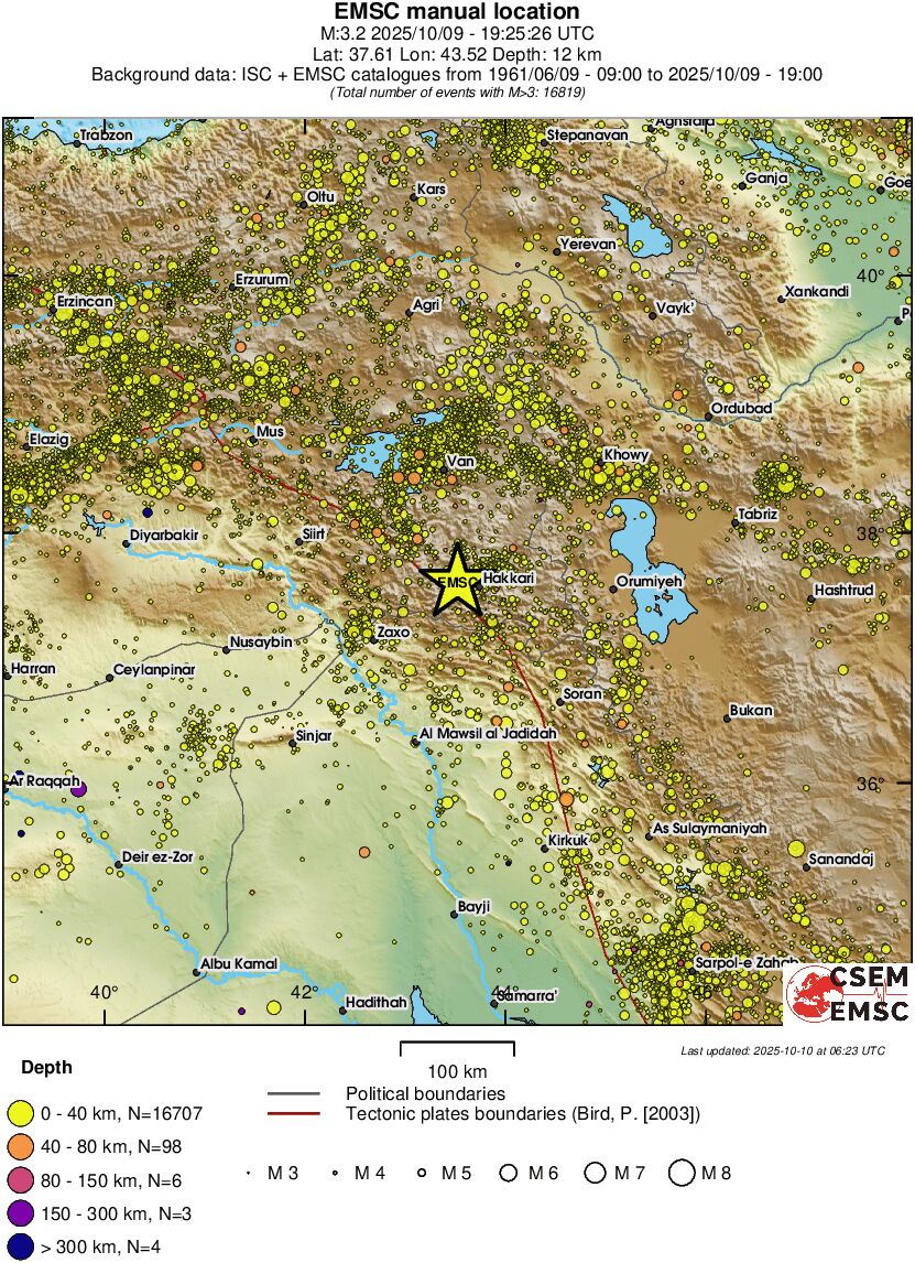 regional historical seismicity