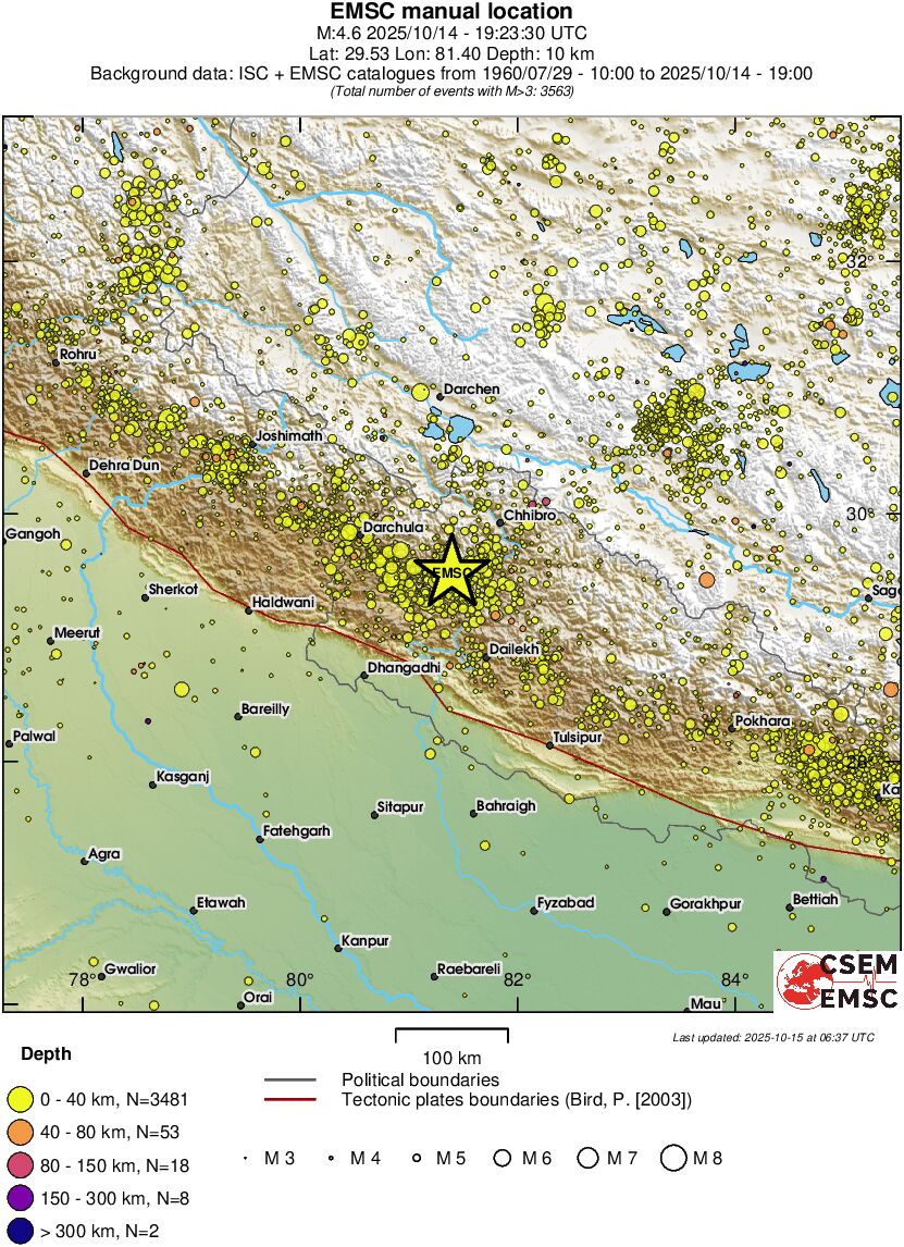 regional historical seismicity