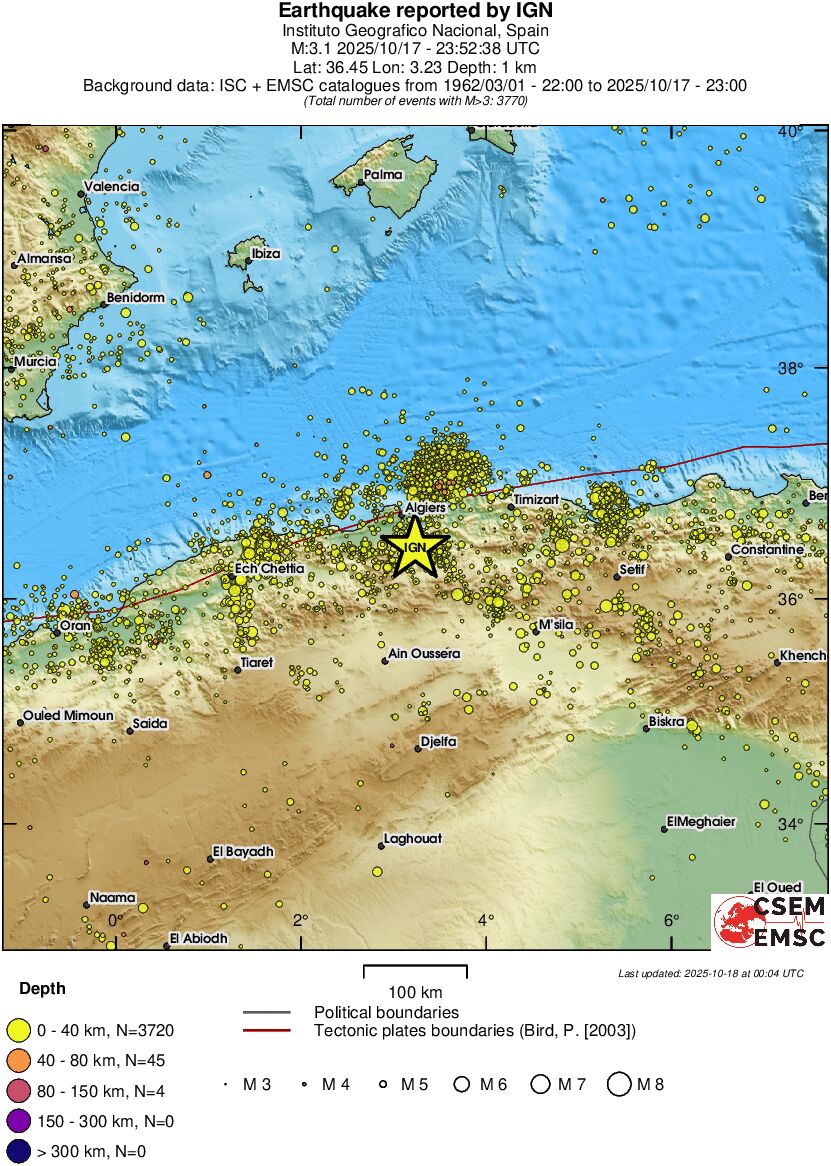 regional historical seismicity