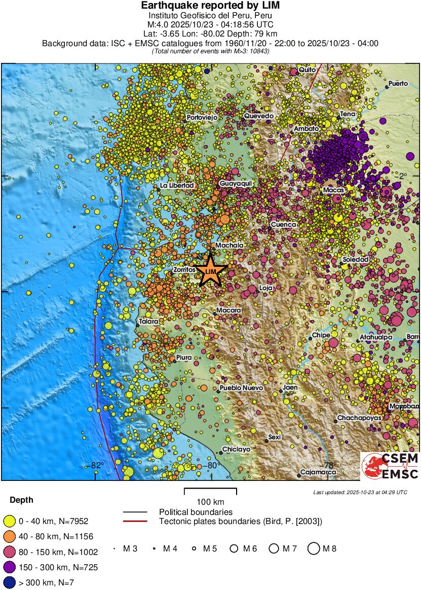 regional historical seismicity