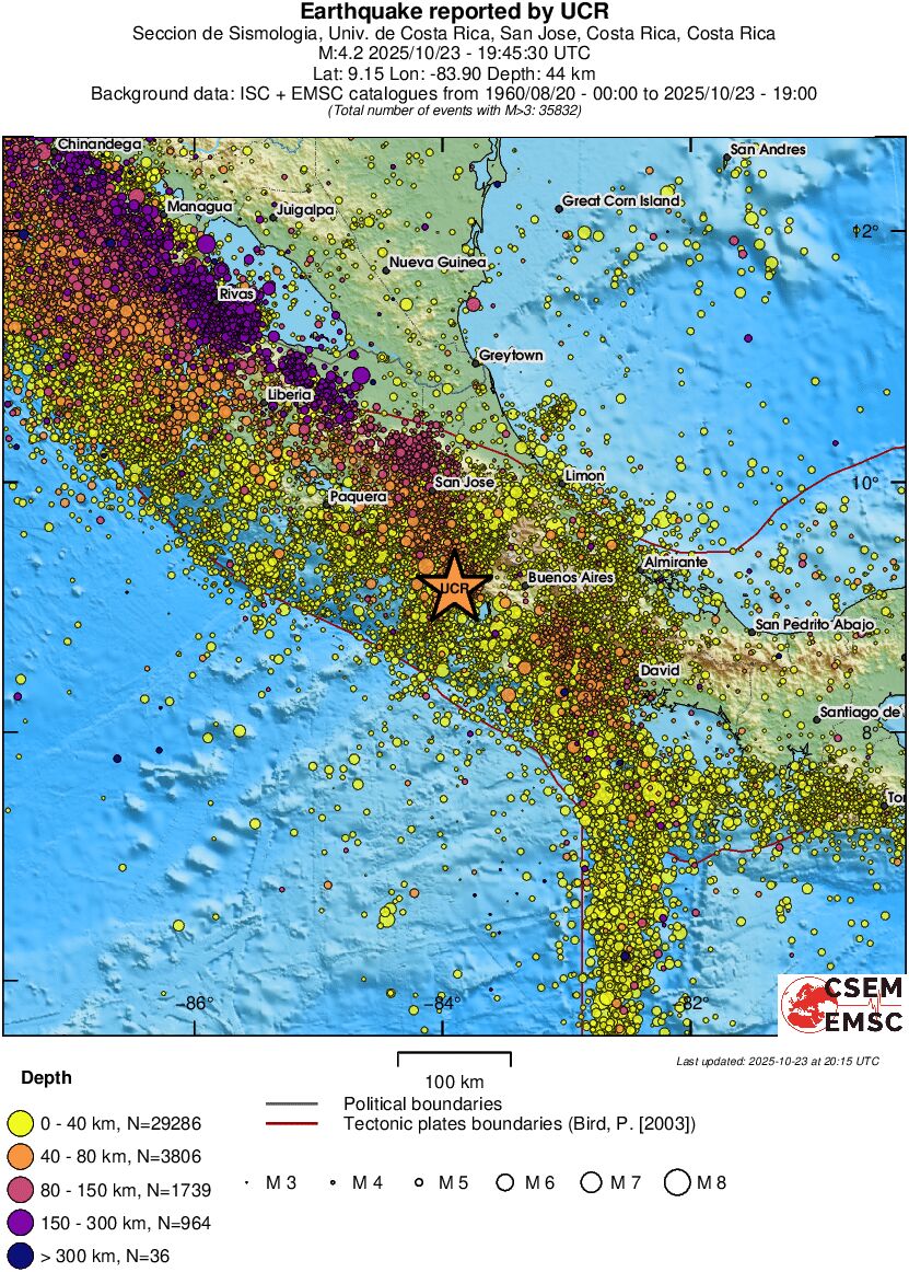 regional historical seismicity