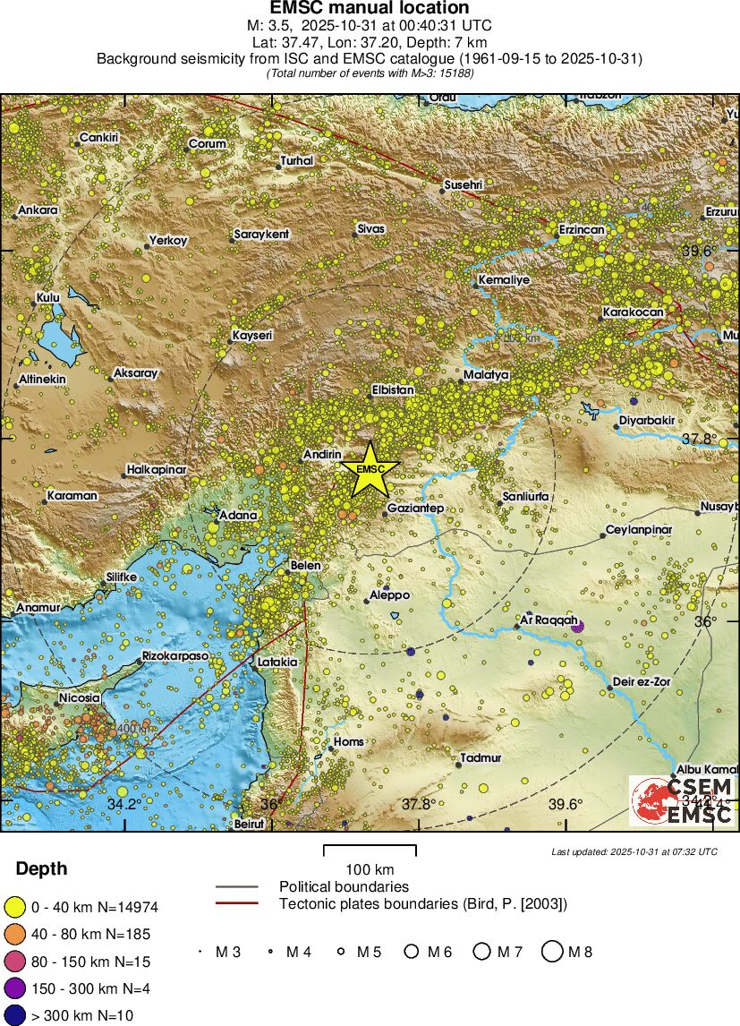 regional historical seismicity