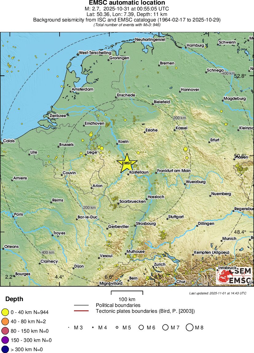 regional historical seismicity