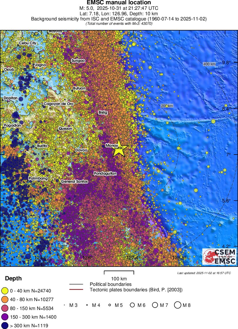 regional historical seismicity