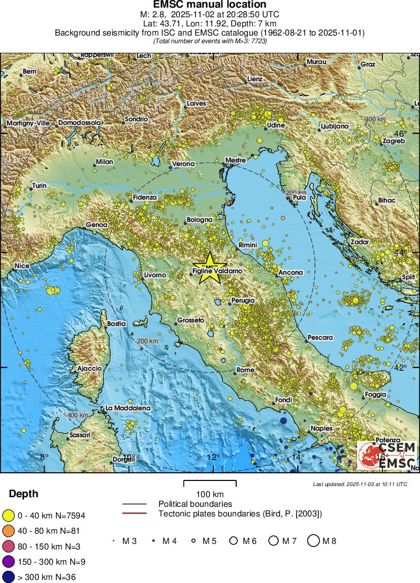 regional historical seismicity