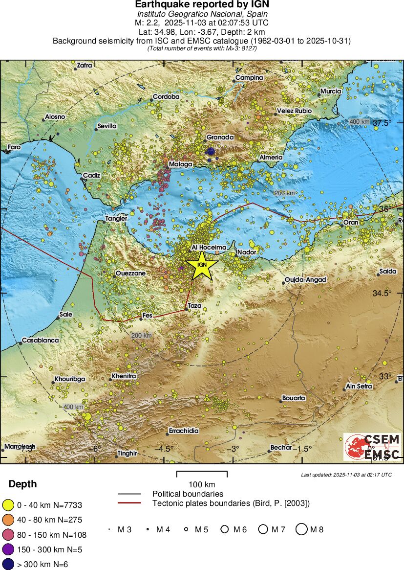 regional historical seismicity