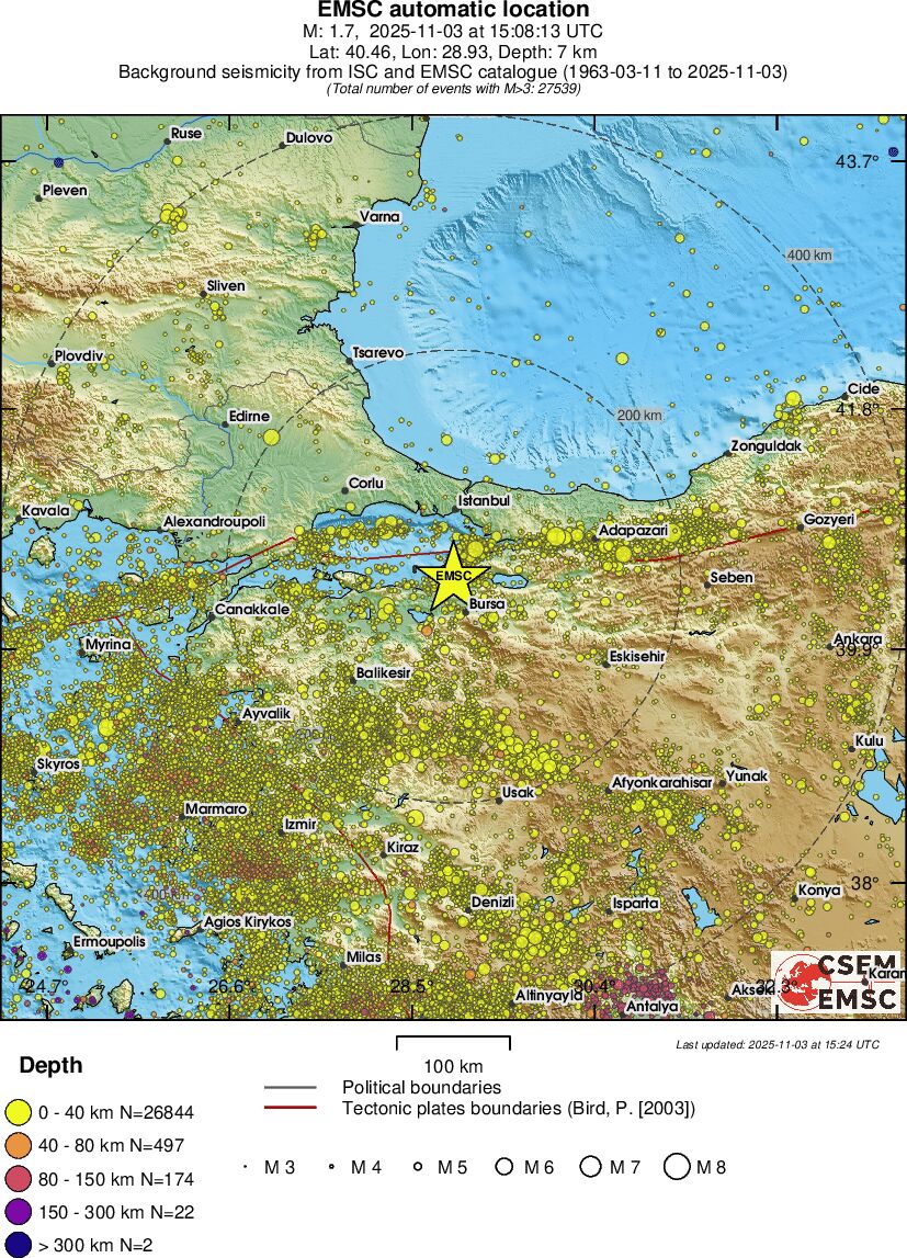 regional historical seismicity