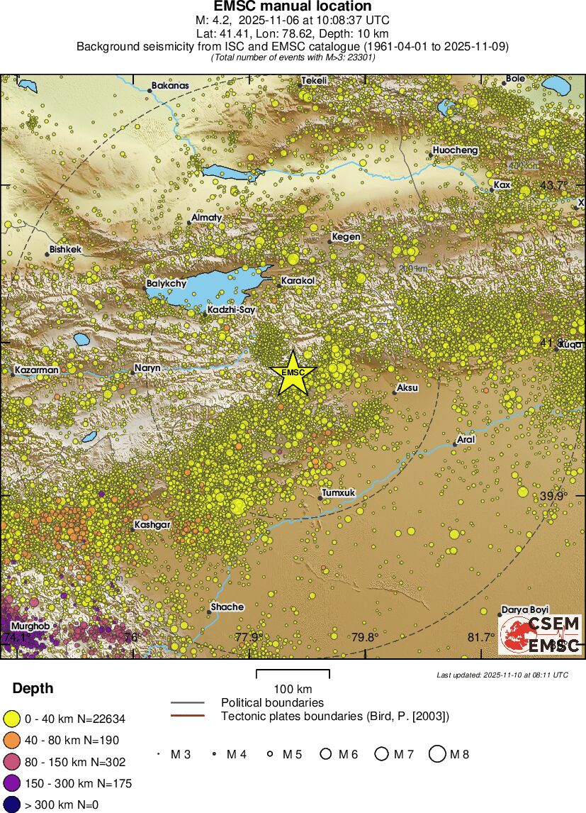 regional historical seismicity