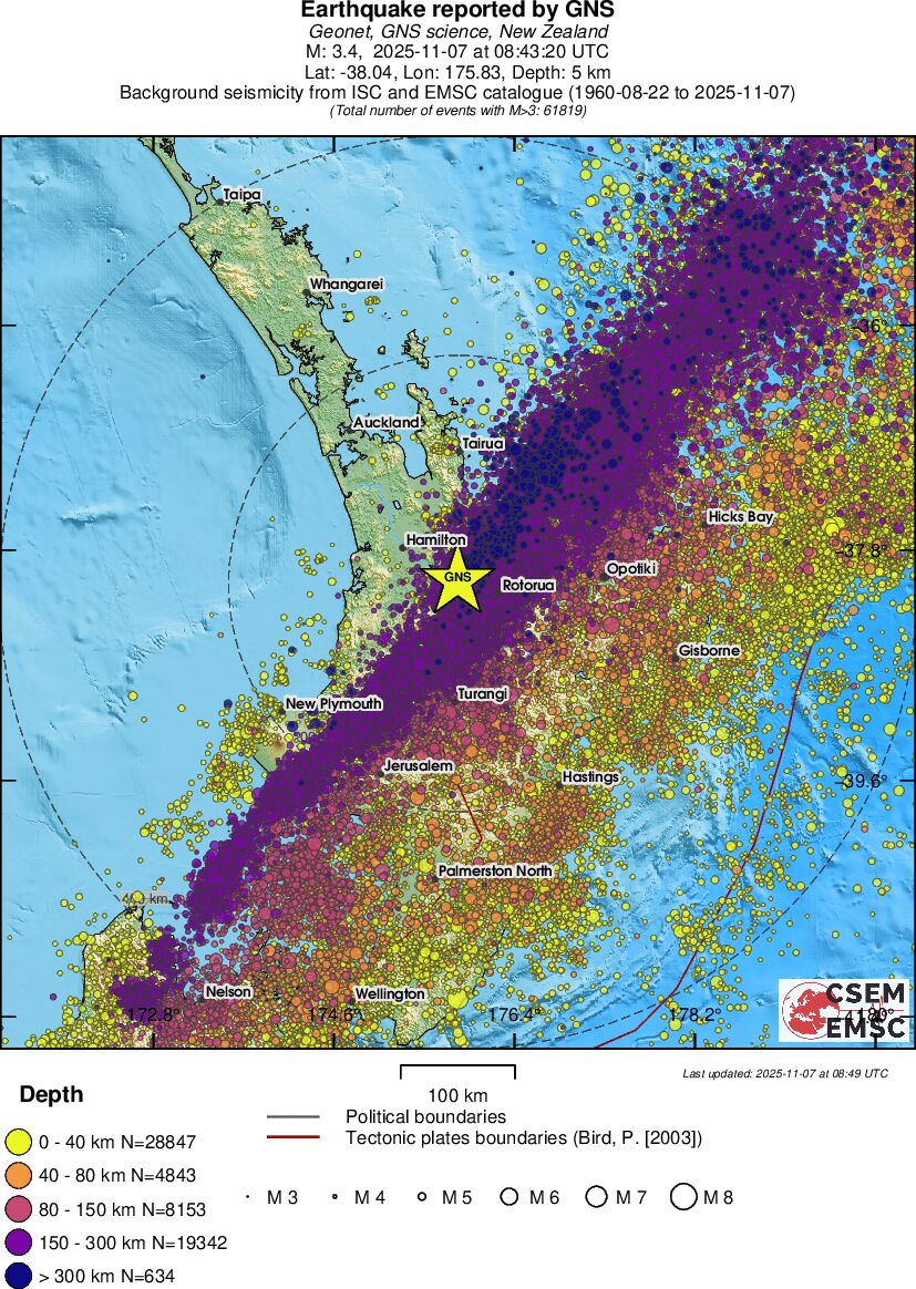 regional historical seismicity