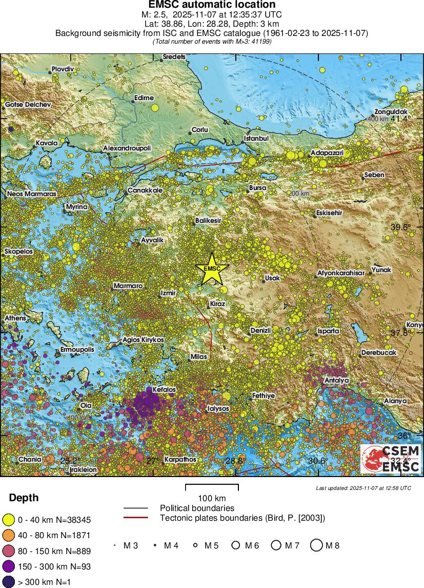 regional historical seismicity